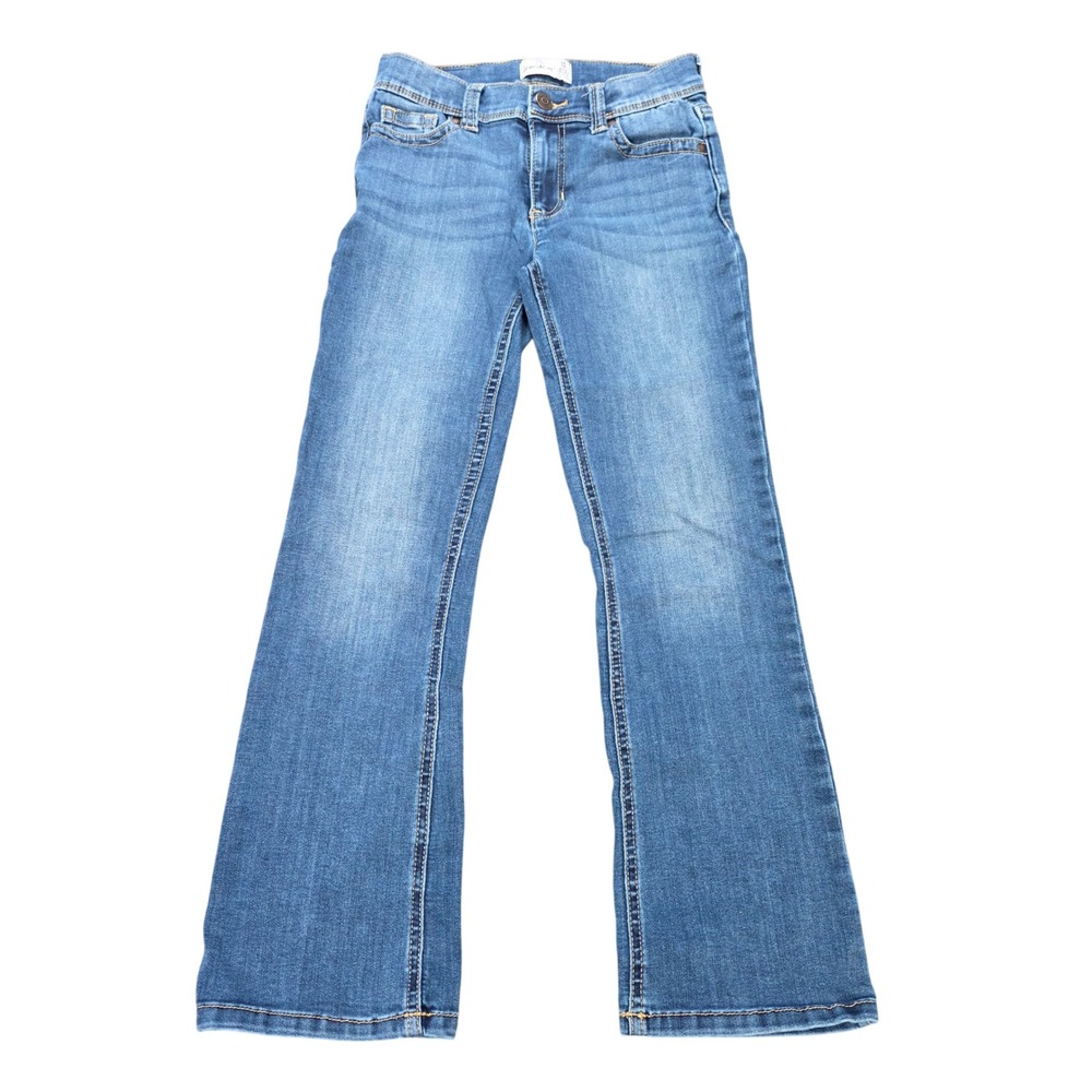 Jordache Bootcut Jeans Girl's Size 10 Blue Medium Wash Stretch Denim Zip Fly